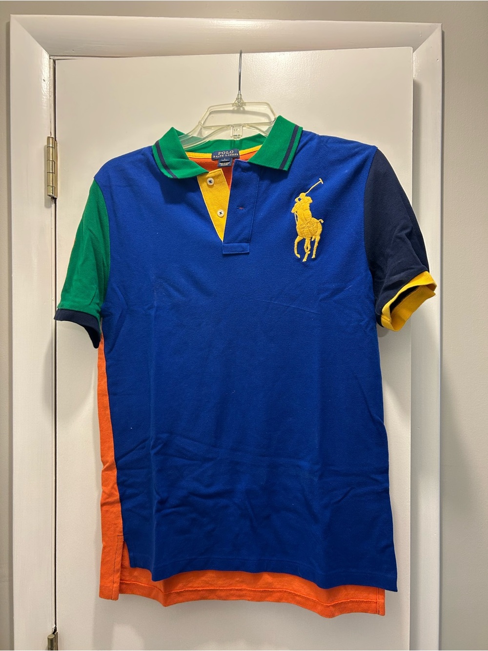 Polo by Ralph Lauren Blue Multicolor Block Short Sleeve Polo